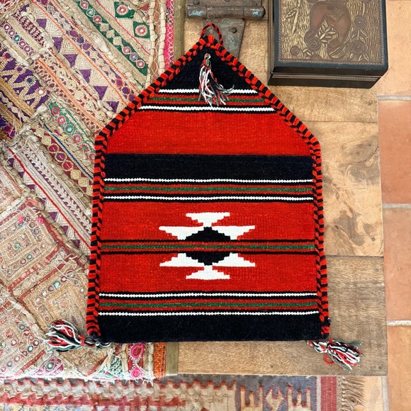 Vintage Other - Handmade Tribal Wool Wall Pocket Organizer Ethnic Southwestern Decor